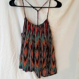 Colorful tribal design racerback cami